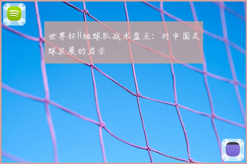 世界杯H组球队战术盘点:对中国足球发展的启示